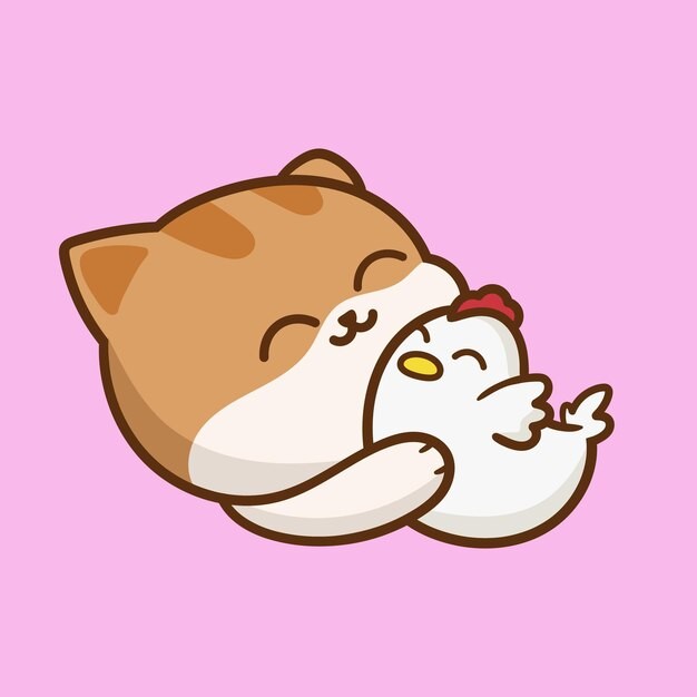 卡通可爱小猫咪插画