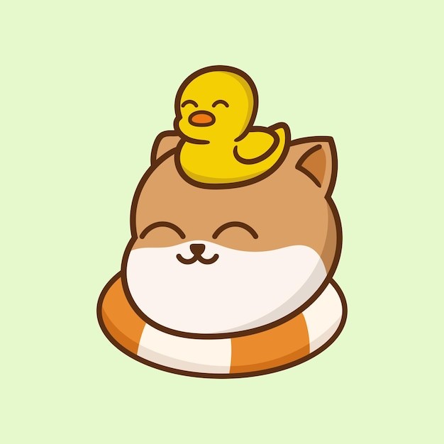 卡通可爱小猫咪插画