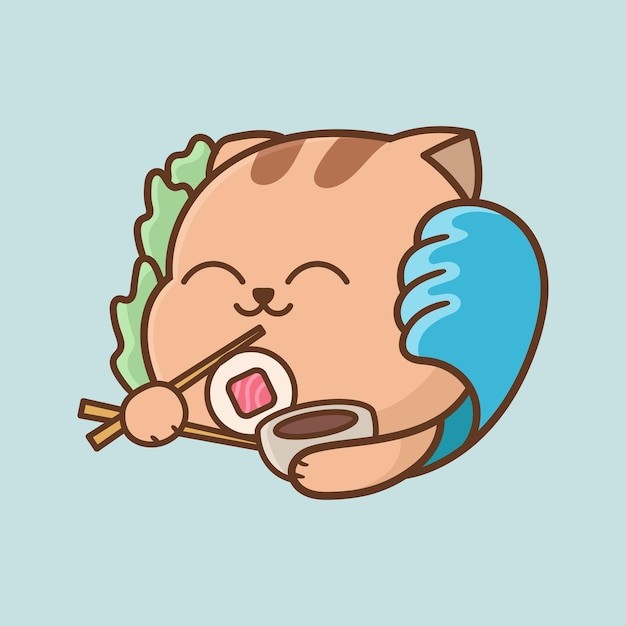 卡通可爱小猫咪插画