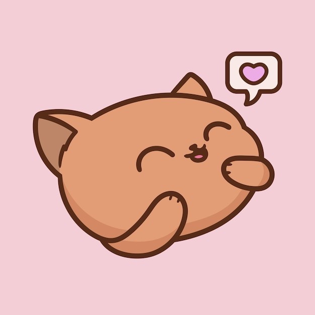 卡通可爱小猫咪插画