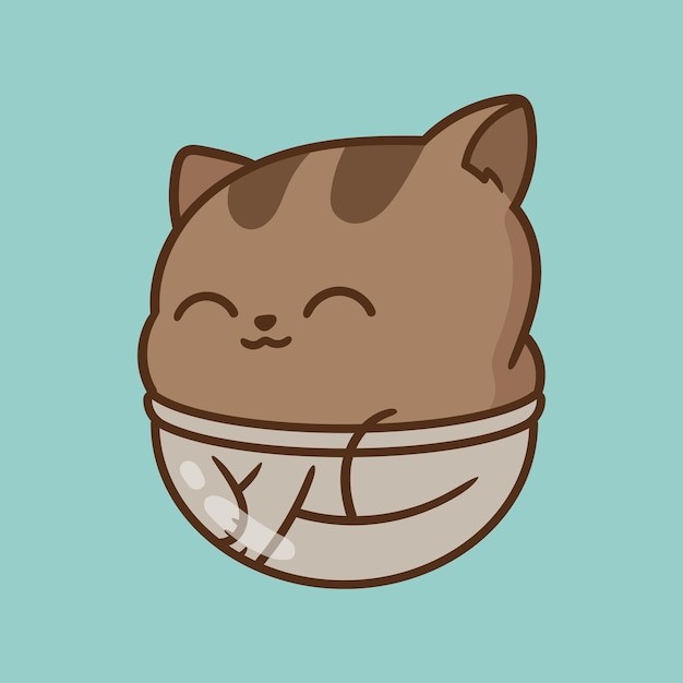 卡通可爱小猫咪插画