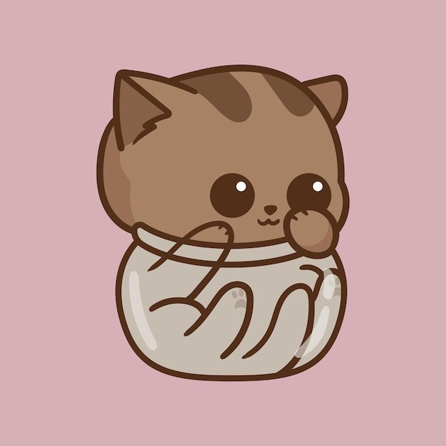 卡通可爱小猫咪插画