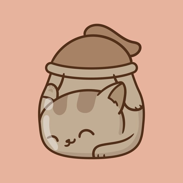 卡通可爱小猫咪插画