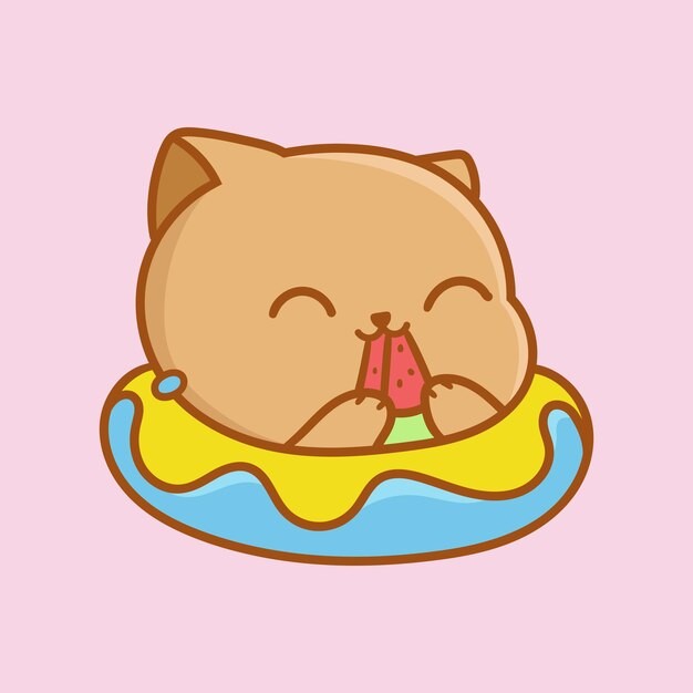 卡通可爱小猫咪插画