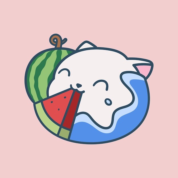 卡通可爱小猫咪插画