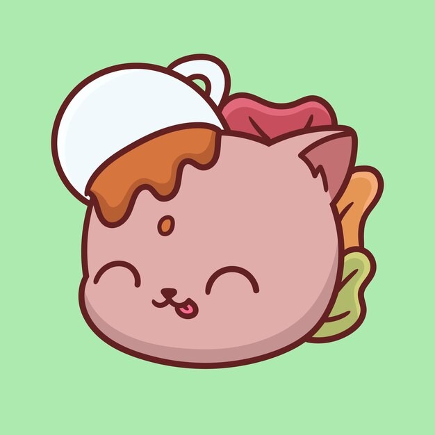 卡通可爱小猫咪插画