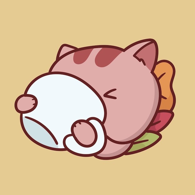 卡通可爱小猫咪插画