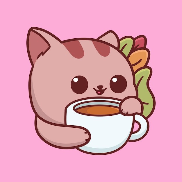 卡通可爱小猫咪插画