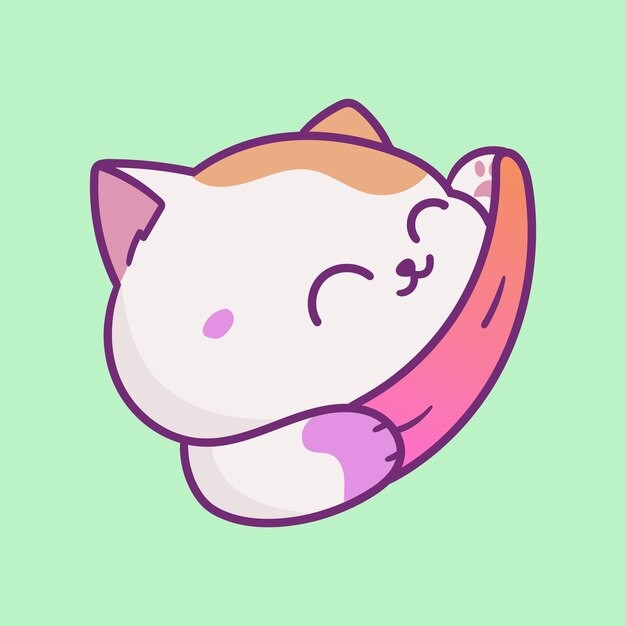 卡通可爱小猫咪插画