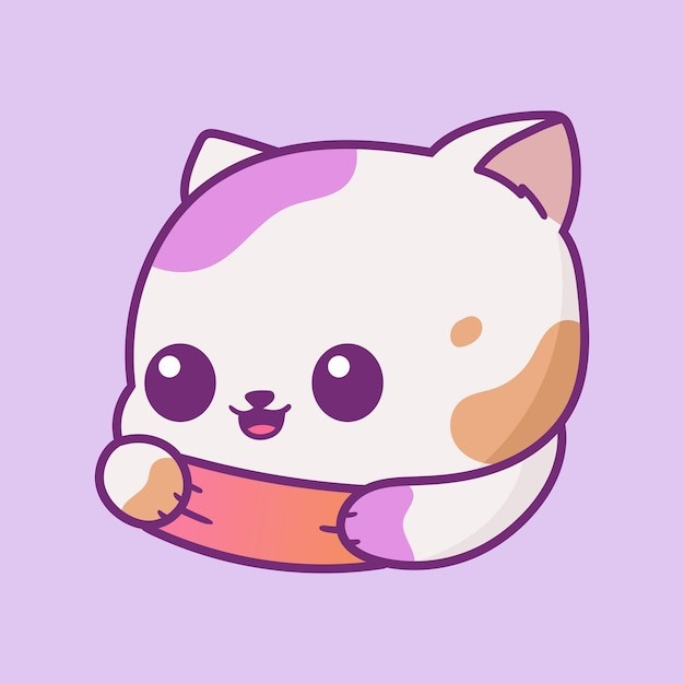 卡通可爱小猫咪插画