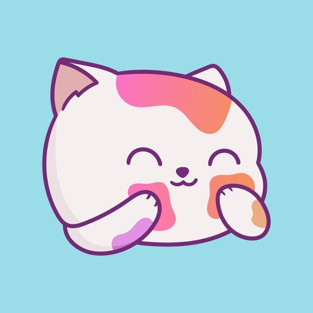 卡通可爱小猫咪插画