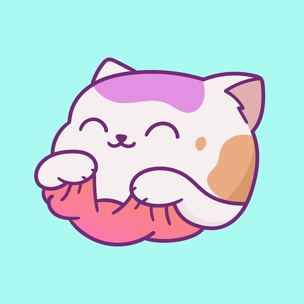 卡通可爱小猫咪插画