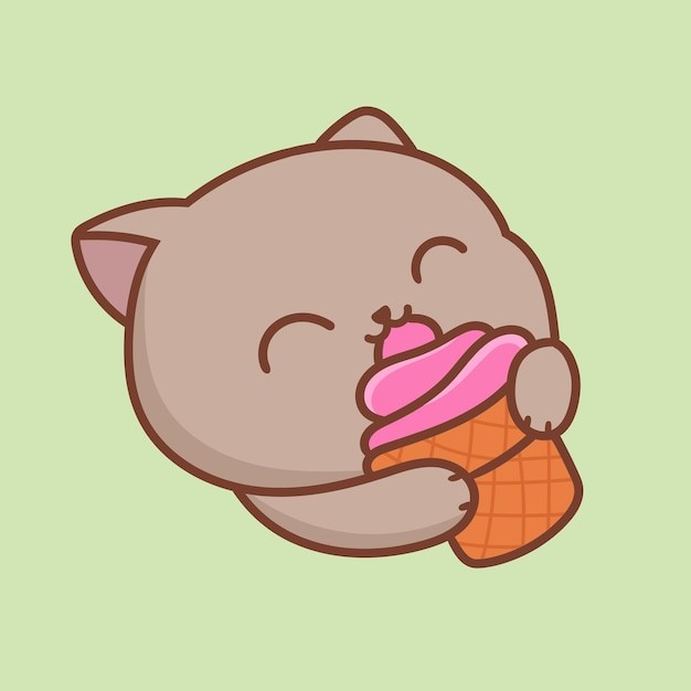 卡通可爱小猫咪插画