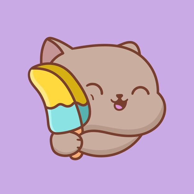 卡通可爱小猫咪插画