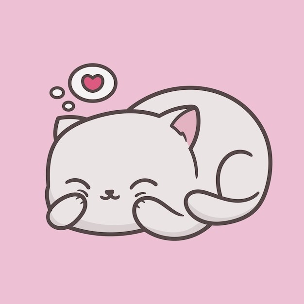 卡通可爱小猫咪插画