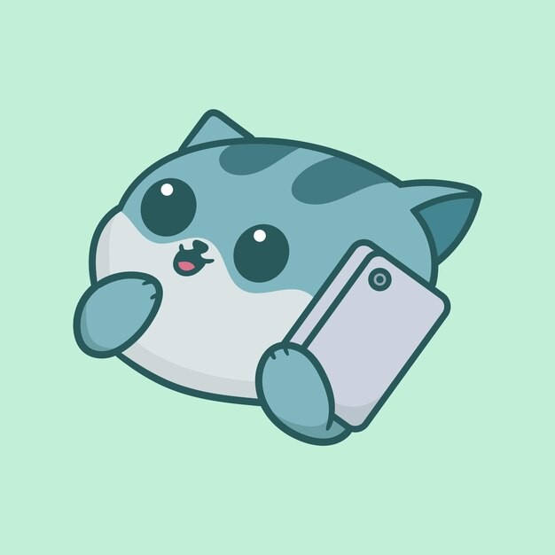 卡通可爱小猫咪插画