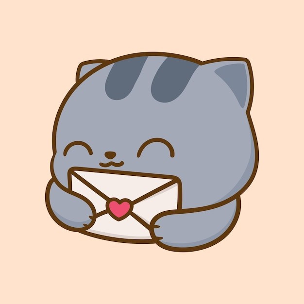 卡通可爱小猫咪插画