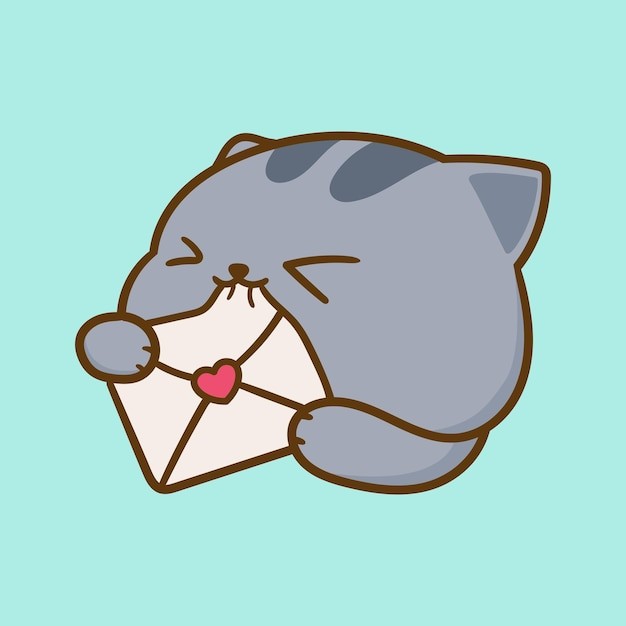 卡通可爱小猫咪插画