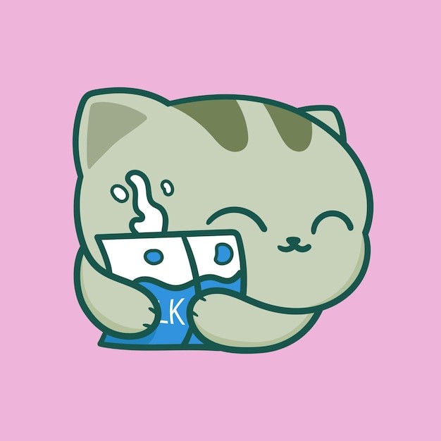 卡通可爱小猫咪插画