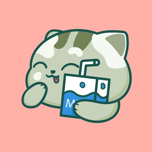 卡通可爱小猫咪插画