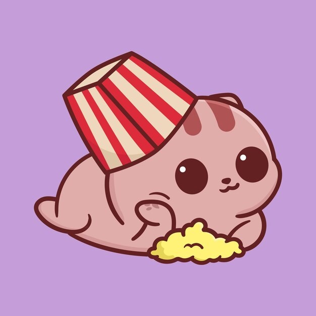 卡通可爱小猫咪插画