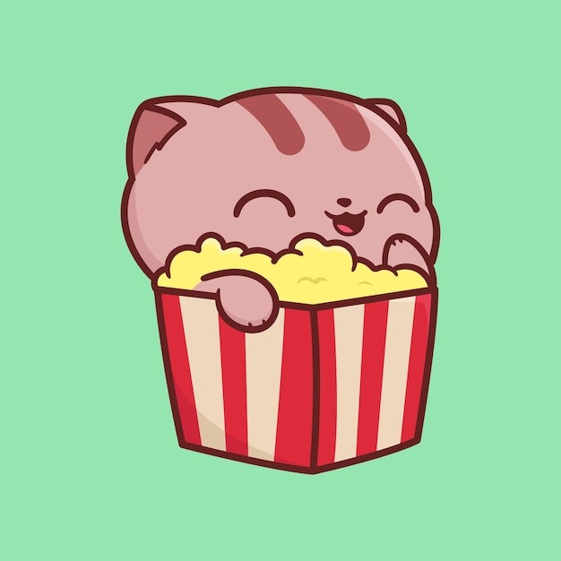 卡通可爱小猫咪插画