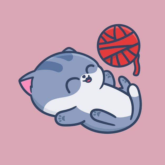 卡通可爱小猫咪插画