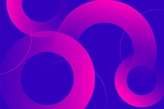 紫色圆环深蓝色渐变背景