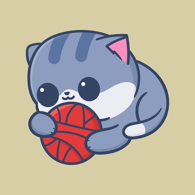 卡通可爱小猫咪插画