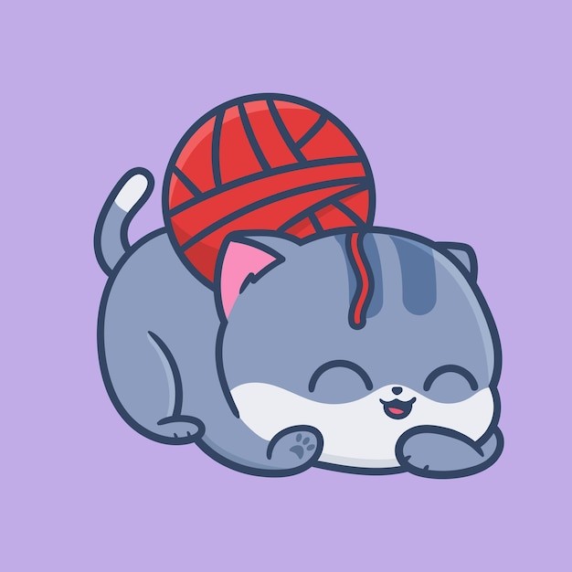 卡通可爱小猫咪插画