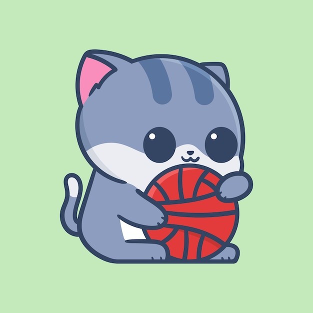 卡通可爱小猫咪插画