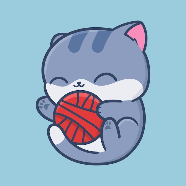 卡通可爱小猫咪插画