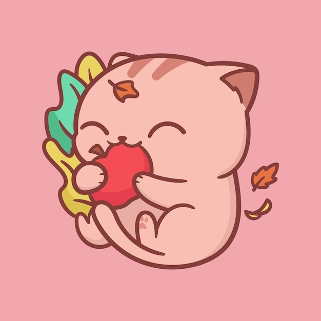 卡通可爱小猫咪插画