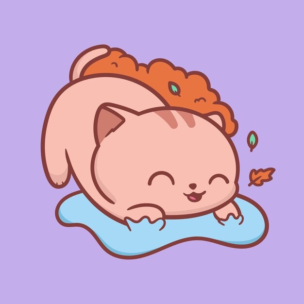 卡通可爱小猫咪插画