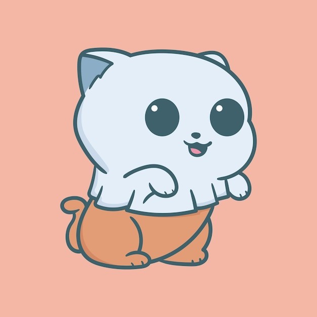 卡通可爱小猫咪插画