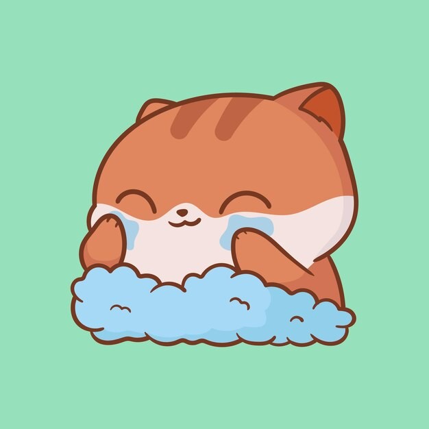 卡通可爱小猫咪插画