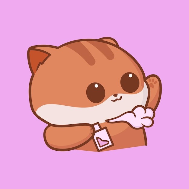 卡通可爱小猫咪插画