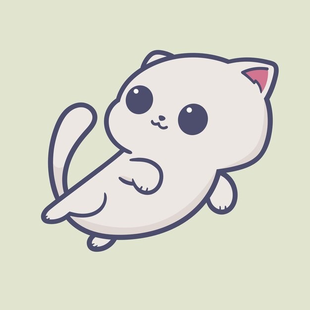 卡通可爱小猫咪插画