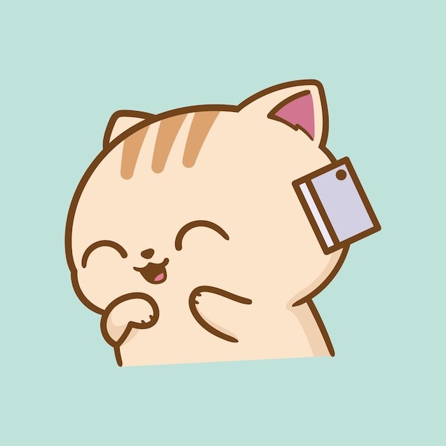 卡通可爱小猫咪插画