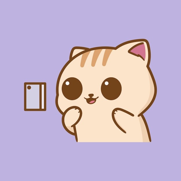 卡通可爱小猫咪插画