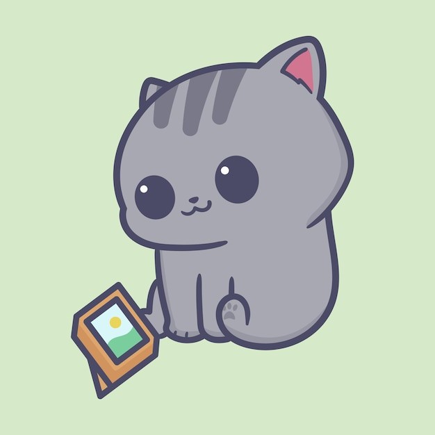 卡通可爱小猫咪插画