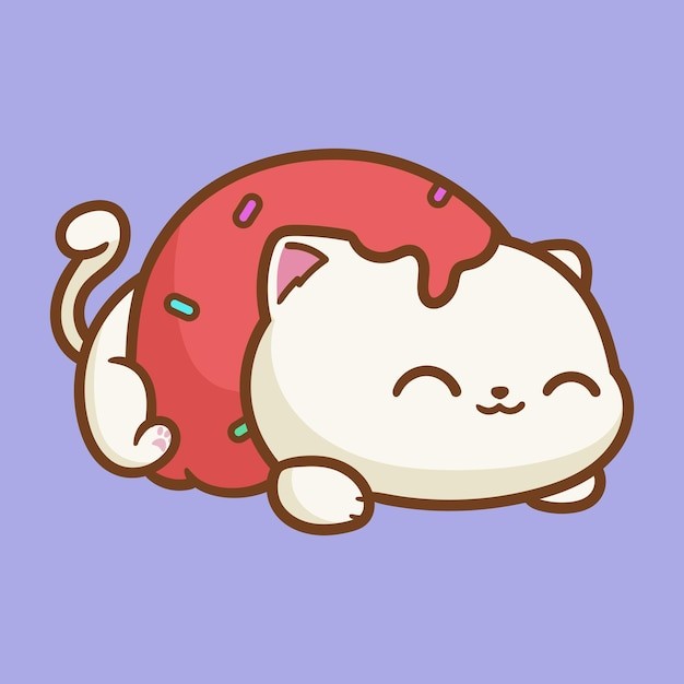 卡通可爱小猫咪插画