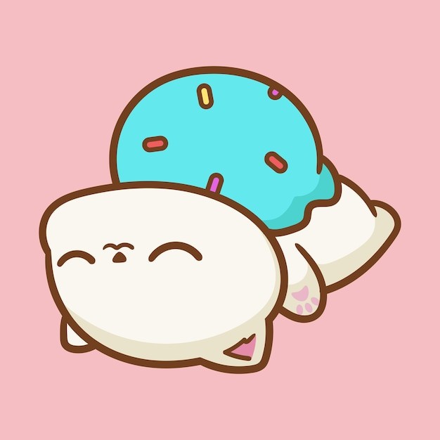 卡通可爱小猫咪插画