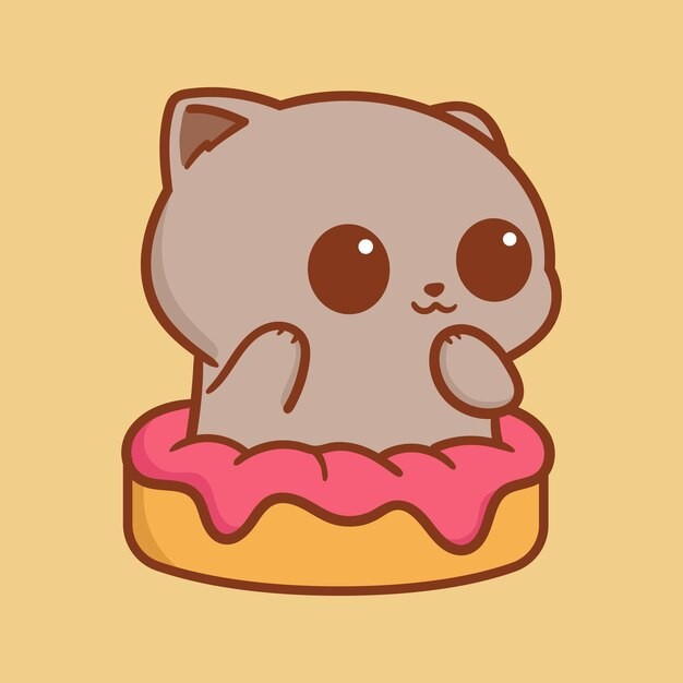 卡通可爱小猫咪插画