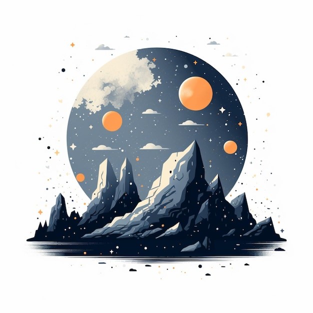 山星球风景插画