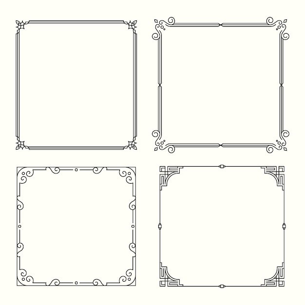 欧式复古花纹装饰边框