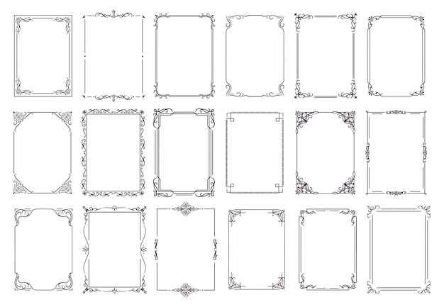 欧式复古花纹装饰边框