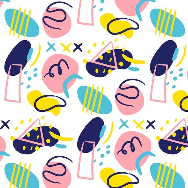 手绘抽象涂鸦花纹图案