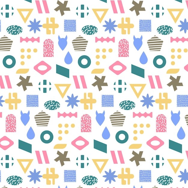 手绘抽象涂鸦花纹图案