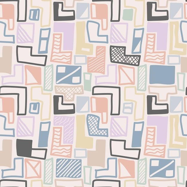 手绘抽象涂鸦花纹图案